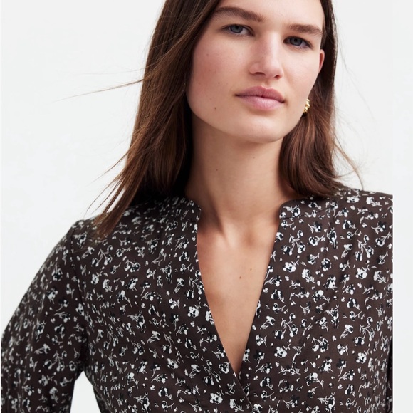 Madewell Brown Floral Blouse - Picture 2 of 8